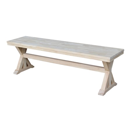 International Concepts Canyon Collection Solid Bench, Unfinished BE-6015T
